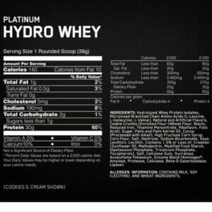 Platinum Hydro Whey_facts